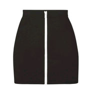 NWT! SKIMS Zip-Up Swim Mini Skirt in Onyx