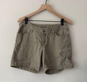 The North Face 100% Cotton Shorts Outdoor Hiking Pockets Button Zip Solid 8 Long