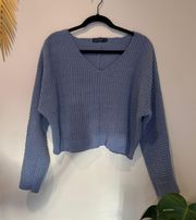 moon&madison Boutique Blue Cropped Sweater