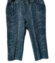 Pre Owned Women’s Zac & Rachel Capris Pants Snakeskin Patter Sz 10