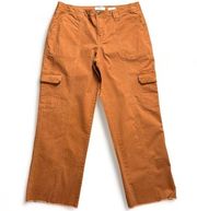 BBJ Los Angeles Rust Colored Wide Legged Cargo Pants With Raw Edge Size 9/29