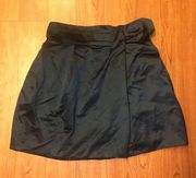 Runway Mila Pleated Black High Waist Short Mini Skirt, Size 8