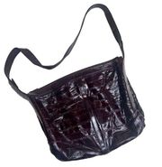 LEE SANDS OF HAWAII VINTAGE Women's Eel Skin Leather Shoulder Bag Brown