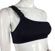 Topshop Neoprene One Shoulder Bikini Top Black Size 2