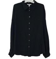 PROLOGUE BLACK LIGHTWEIGHT BUTTON DOWN MEDIUM