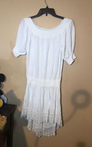 White Dress Small High Low 
