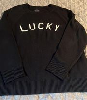 Lucky sweater. Dark navy. Like new