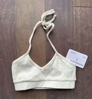 Exclusive - Femme Organic Cotton Rib Crop Top - Ivory