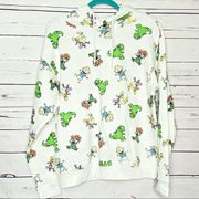 NWT Nickelodeon Rugrats Hoodie White All Over Graphics Size Large