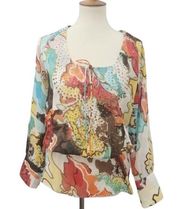 Vertigo Paris floral long sleeve top