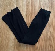 Black Knit Flare Pants