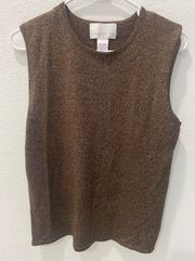 Brown Metalic Tank Size Medium