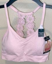 Laura Ashley Seamless Sports Bra Removable Pads Pink size S