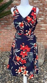 Dressbarn Navy Floral Dress