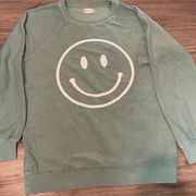 Small/ Medium Green Smiley Crewneck