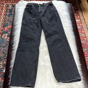 Abercrombie Black Ripped 90’s Relaxed High Rise Jeans