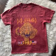 Def Leppard Pyromania 1983 Tour Graphic T-shirt