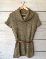 Belted Cowl Neck Sweater