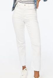 J.Crew White High Rise stovepipe straight jean in signature stretch Size 28P