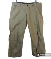 Kuhl Khaki Outdoor Hiking Crop Pants Size 10