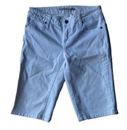 Vince Five Pocket White Denim Bermuda Shorts Size 24