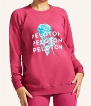 Peloton Everyday Oversized Crewneck Pink with Floral Graphic Women's sz XL