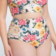 Torrid floral window pane bikini hi rise bottoms 1X