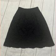 Oasis black lace midi skirt