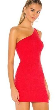 NEW Superdown Chelsie One Shoulder Dress in Red