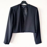 Vintage Nicole Miller New York City Women’s 10 Black Bolero Cropped Jacket