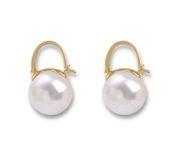 White Pearl Dangle Drop Earrings for Women