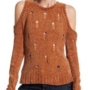 Ten Sixty Sherman Cold Shoulder Chenille Sweater