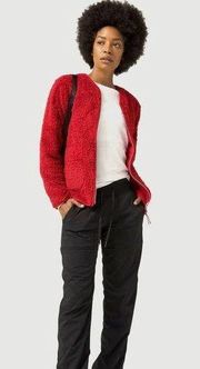 Lululemon Fleece Jacket Womens 4 Oh So Sherpa Full Zip Red