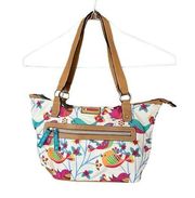 Lily Bloom Bird Pink & Turquoise Shoulder Bag / Purse