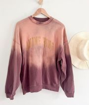 ANINE BING  | Harvey Crew Sweatshirt | Washed Faded Burgundy | Sz XS