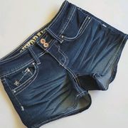 Zumiez Hydraulic dark wash denim shorts size 3/4
