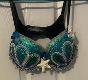 ONE OF A KIND/HANDMADE MERMAID BRA/TOP