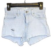 H&M Women’s Light Wash Cut Off Shorts Size 2