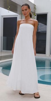 White Linen Maxi Dress