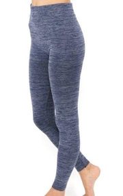 Heather Blue Lined Elastic High Waist Leggings Yelete Small