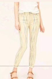 Ann Taylor Loft Stripe Skinny Ankle Pants(Size 4)