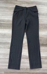 Emporio Armani Womens Black Wool Pants Size 0 Pockets