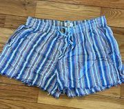 True Craft striped shorts elastic waist with drawstring size small