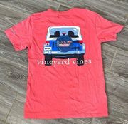 Women’s coral XS extra small  logo Jeep tee South Carolina EUC