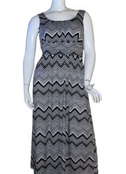 Chevron Print Maxi Dress