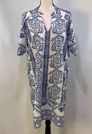 Misslook patterned silky feel tunic dress