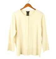 NWT Grace Elements Button Front Cardigan Vanilla Ivory Sweater XXL