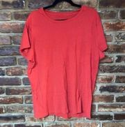 Merona Ultimate Salmon Red Short Sleeve T-Shirt Women's Size 24W/26W