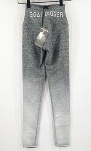 GOOD HYOUMAN Good Fitness 'Goal Digger' Leggings Size Extra Small NWT Gray