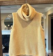 Jeanne Pierre Sweater Crochet Knit Beige Cowl Neck Womens Small